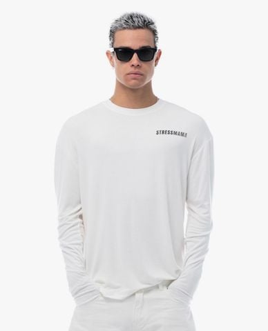  STRESSMAMA - Áo thun unisex cổ tròn tay dài Hôtel Mama 