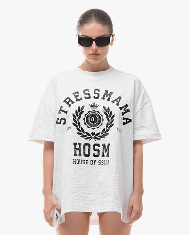  STRESSMAMA - Áo thun unisex cổ tròn tay ngắn HOSM 