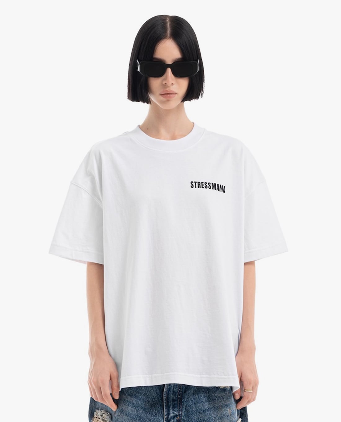 STRESSMAMA - Áo thun unisex cổ tròn tay ngắn Basic