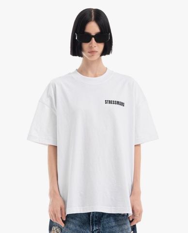  STRESSMAMA - Áo thun unisex cổ tròn tay ngắn Basic 