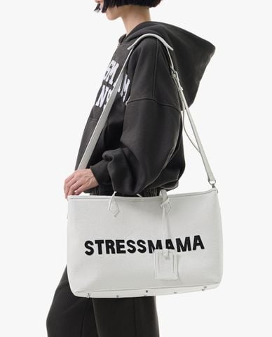  STRESSMAMA - Túi tote unisex phom chữ nhật Signature Leather 