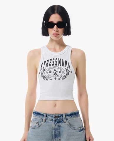  STRESSMAMA - Áo ba lỗ nữ phom croptop SSMA Sports 