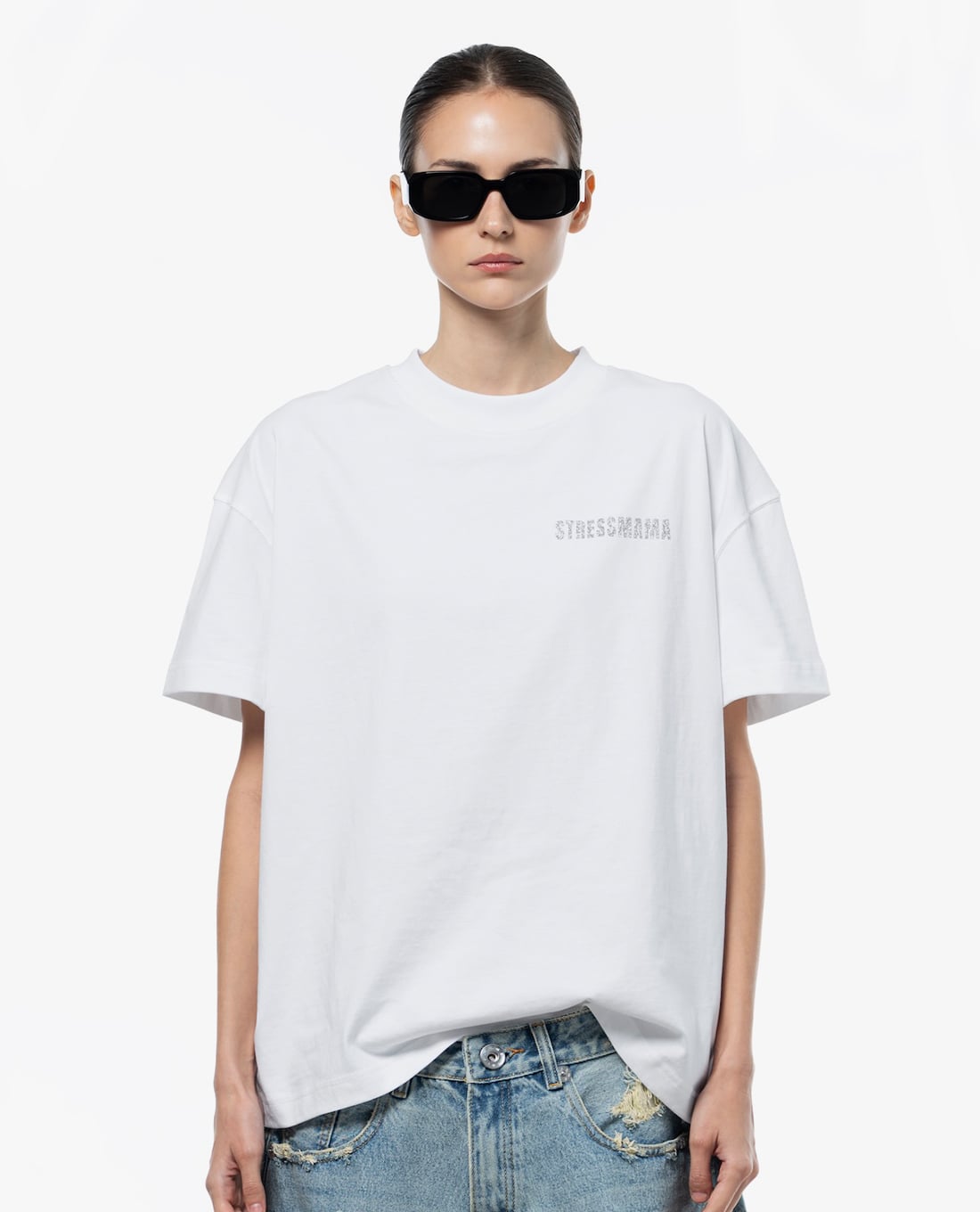 STRESSMAMA - Áo thun unisex cổ tròn tay ngắn Glitter