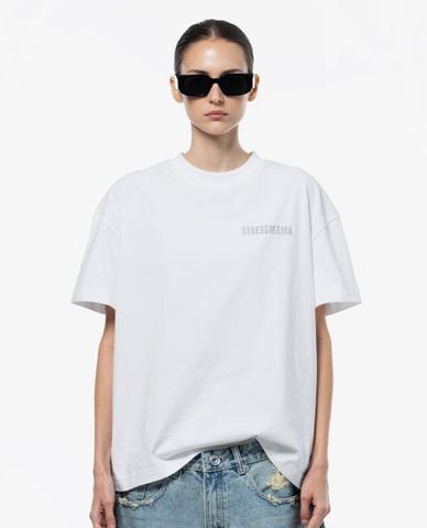  STRESSMAMA - Áo thun unisex cổ tròn tay ngắn Glitter 