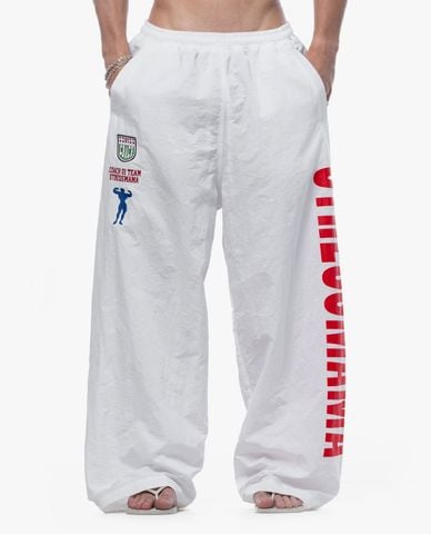  STRESSMAMA - Quần dài unisex ống rộng Racing Track 