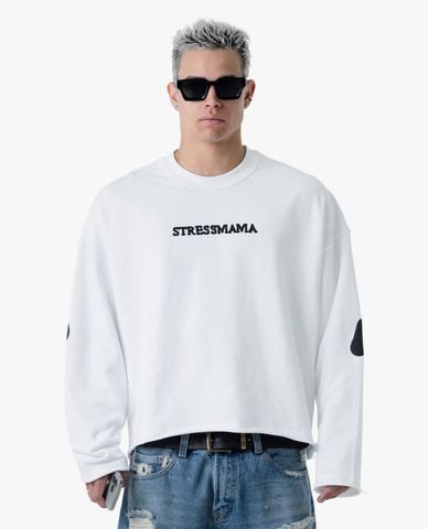 STRESSMAMA - Áo thun unisex cổ tròn tay dài IGIFMS 