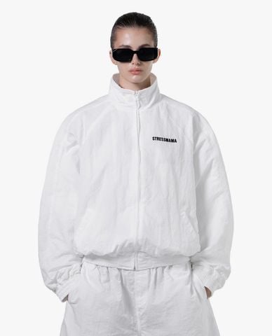  STRESSMAMA - Áo khoác gió unisex cổ trụ in họa tiết Coach 