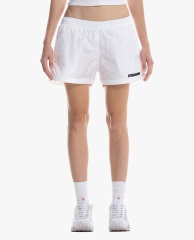  STRESSMAMA - Quần short unisex ống rộng thêu logo 