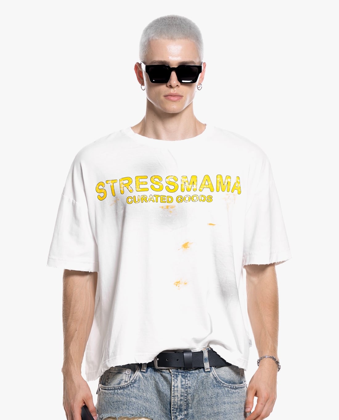 STRESSMAMA - Áo thun unisex cổ tròn tay ngắn Curated
