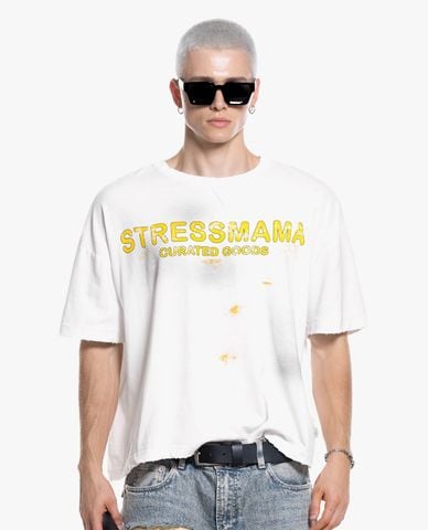  STRESSMAMA - Áo thun unisex cổ tròn tay ngắn Curated 
