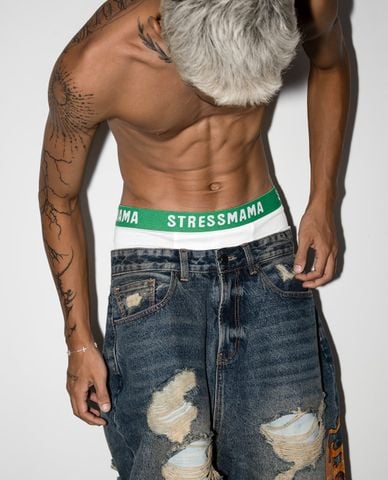  STRESSMAMA - Quần lót nam dáng boxer dệt logo 