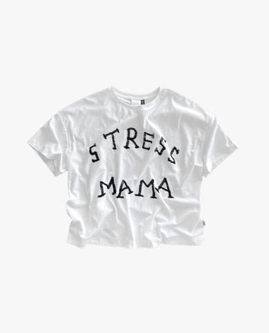  STRESSMAMA - Áo thun unisex cổ tròn tay ngắn Crayon 