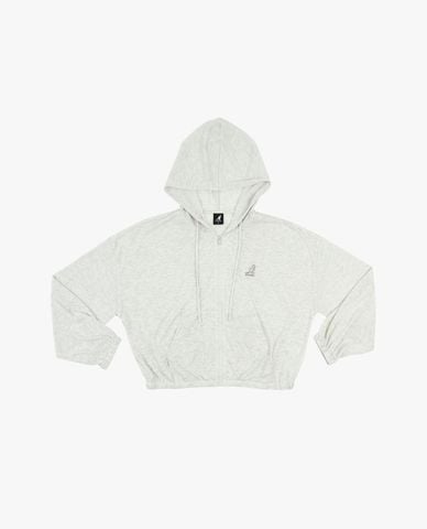  KANGOL - Áo khoác phối mũ unisex tay dài thêu logo 