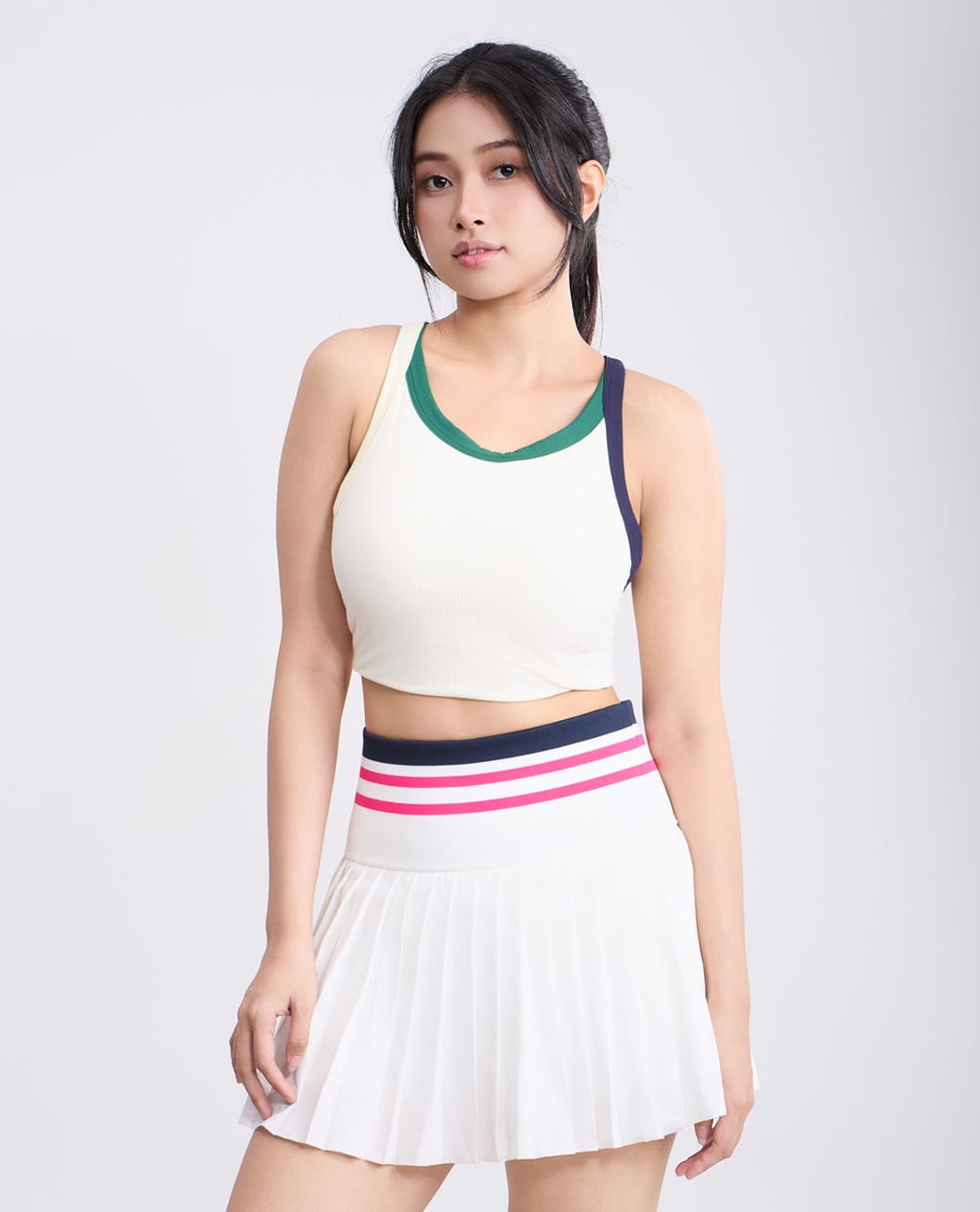 AZURA - Chân váy thể thao mini xếp li AuraFit Athletic