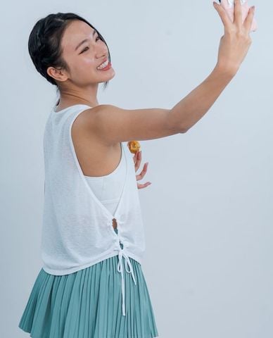  AZURA - Áo ba lỗ thể thao nữ lưới phối dây rút 