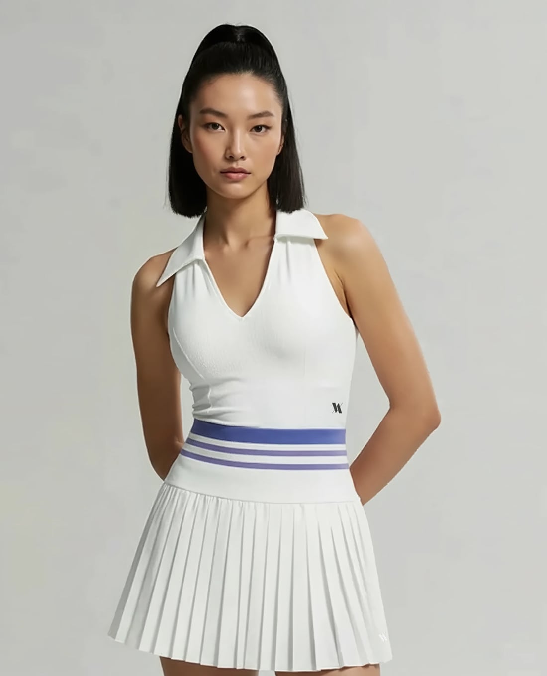 AZURA - Đồ tập tennis pickleball nữ cổ bẻ cut out