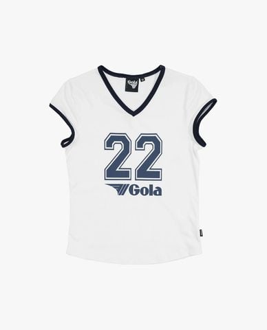  GOLA - Áo thun nữ cổ V tay ngắn phom croptop 