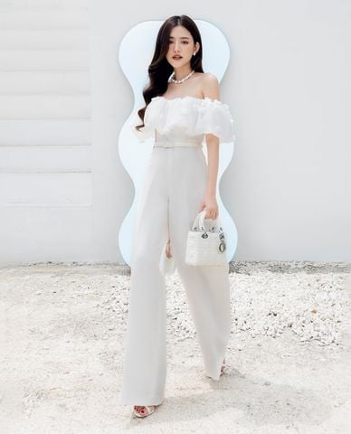  LARMES - Jumpsuit nữ trễ vai bèo nhún Darius 