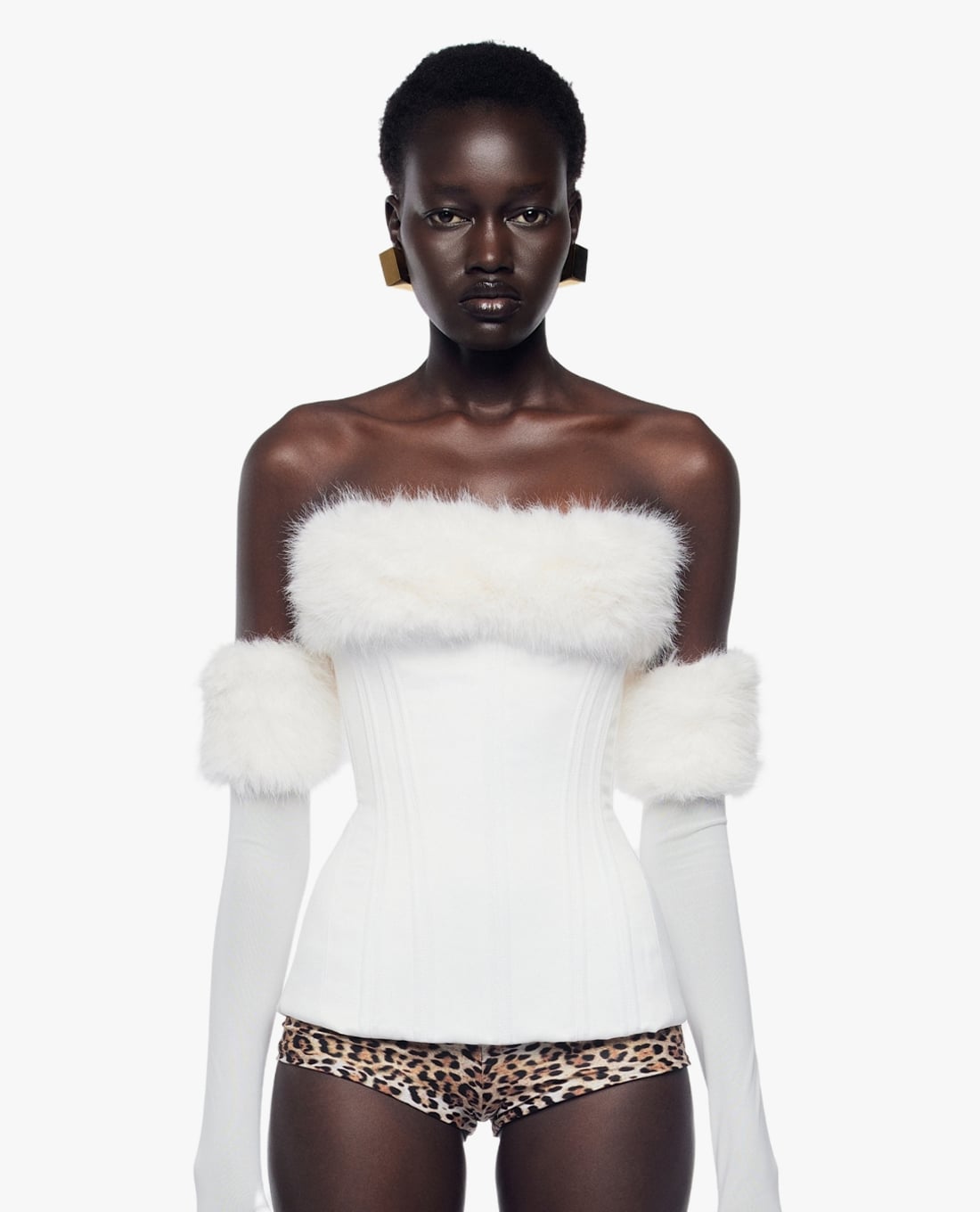 FANCì CLUB - Áo corset nữ phối lông Marilyn