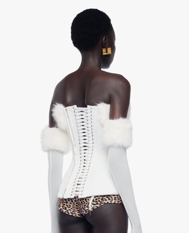  FANCì CLUB - Áo corset nữ phối lông Marilyn 