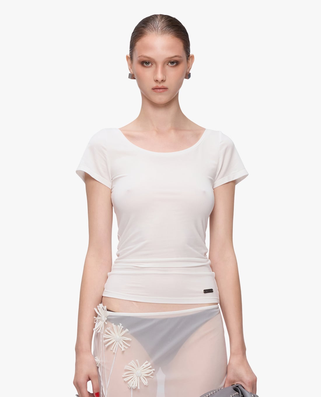 FANCì CLUB - Áo thun nữ cổ tròn tay ngắn The Club