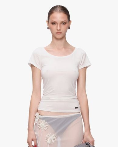  FANCì CLUB - Áo thun nữ cổ tròn tay ngắn The Club 