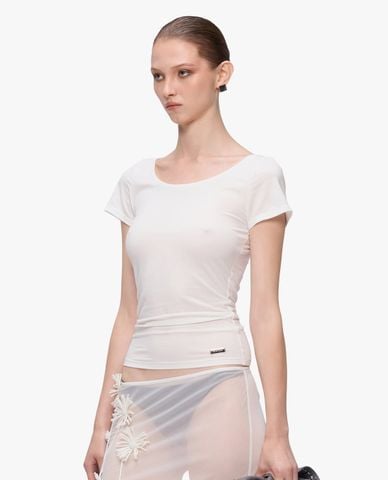  FANCì CLUB - Áo thun nữ cổ tròn tay ngắn The Club 