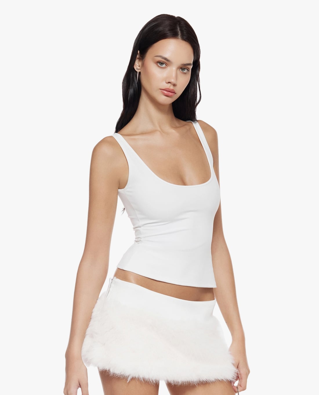 FANCì CLUB - Áo ba lỗ nữ cổ vuông phom ôm Sublime