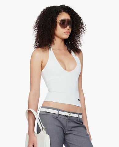  FANCì CLUB - Áo kiểu nữ cổ yếm phom ôm Binding 