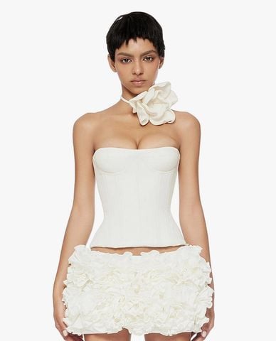  FANCì CLUB - Áo corset nữ phối vòng cổ hoa hồng Paradise 