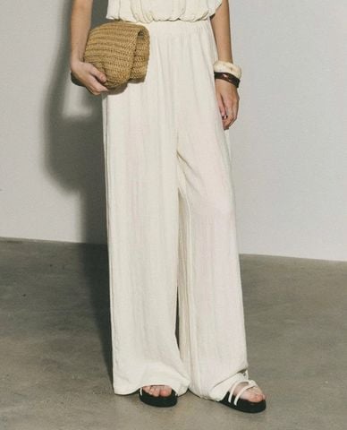  DEZUS - Quần nữ ống rộng lưng thun Gray 