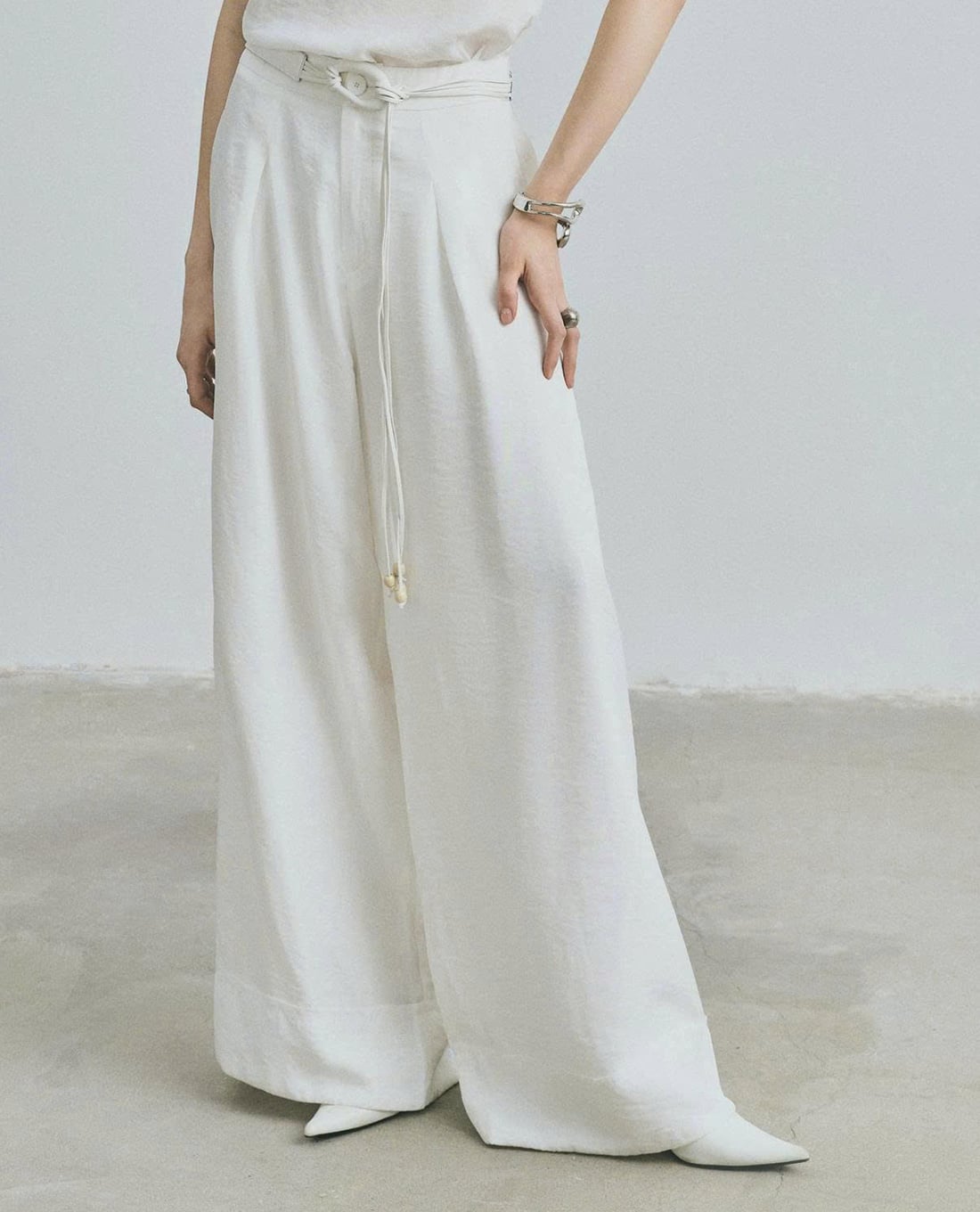 DEZUS - Quần nữ ống rộng lưng cao Kedin