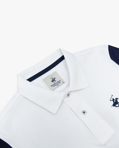  BEVERLY HILLS POLO CLUB - Áo polo nam cổ bẻ tay ngắn phối màu 