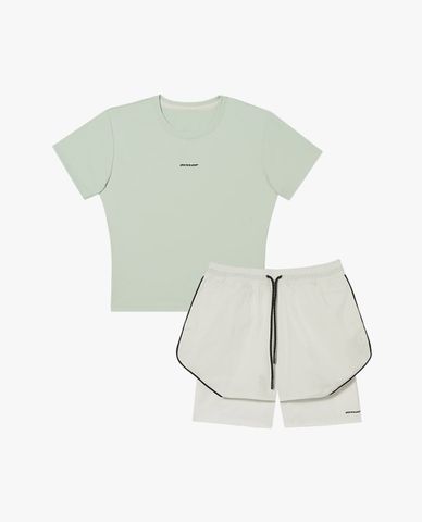  DUNLOP - Set áo thun và quần short thể thao nữ hiện đại 