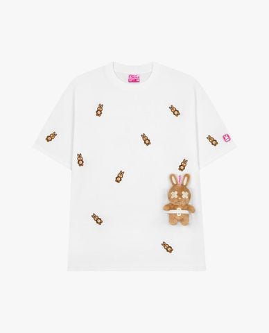  BAD RABBIT CLUB - Áo thun unisex cổ tròn tay ngắn Mami Rabbit 