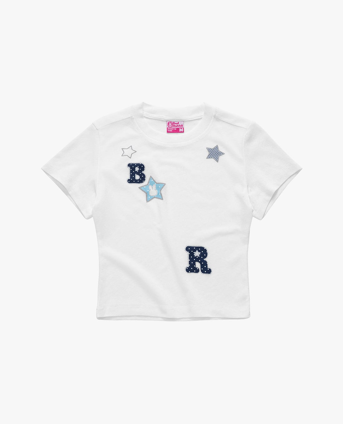BAD RABBIT CLUB - Áo thun nữ cổ tròn tay ngắn Blue Star