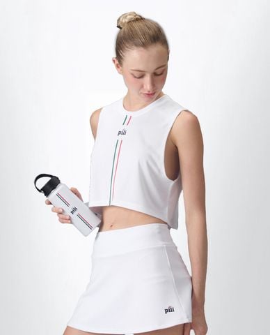  PILI - Áo ba lỗ thể thao nữ cổ tròn phom croptop 