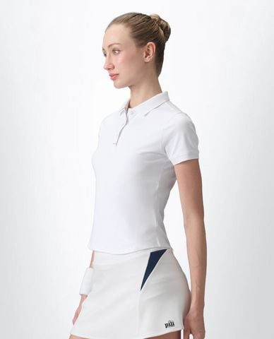  PILI - Áo polo nữ cổ bẻ tay ngắn phom croptop 