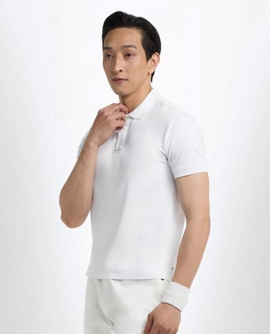  PILI - Áo polo nam cổ bẻ tay ngắn phối logo 