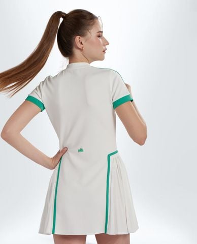  PILI - Đầm thể thao mini khóa zip xếp li 