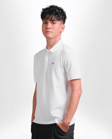  PILI - Áo polo nam tay ngắn phối logo kẻ sọc 