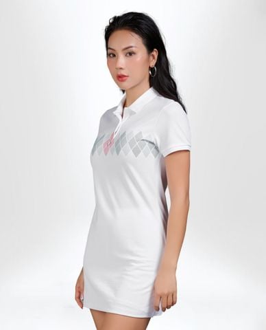  PILI - Đầm thể thao mini tay ngắn họa tiết quả trám 