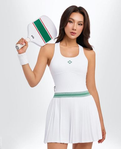  PILI - Đầm thể thao mini sát nách xếp li 