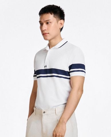  PILI - Áo polo nam cổ bẻ tay ngắn phối sọc 