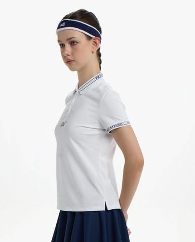  PILI - Áo polo nữ cổ bẻ tay ngắn phối viền 