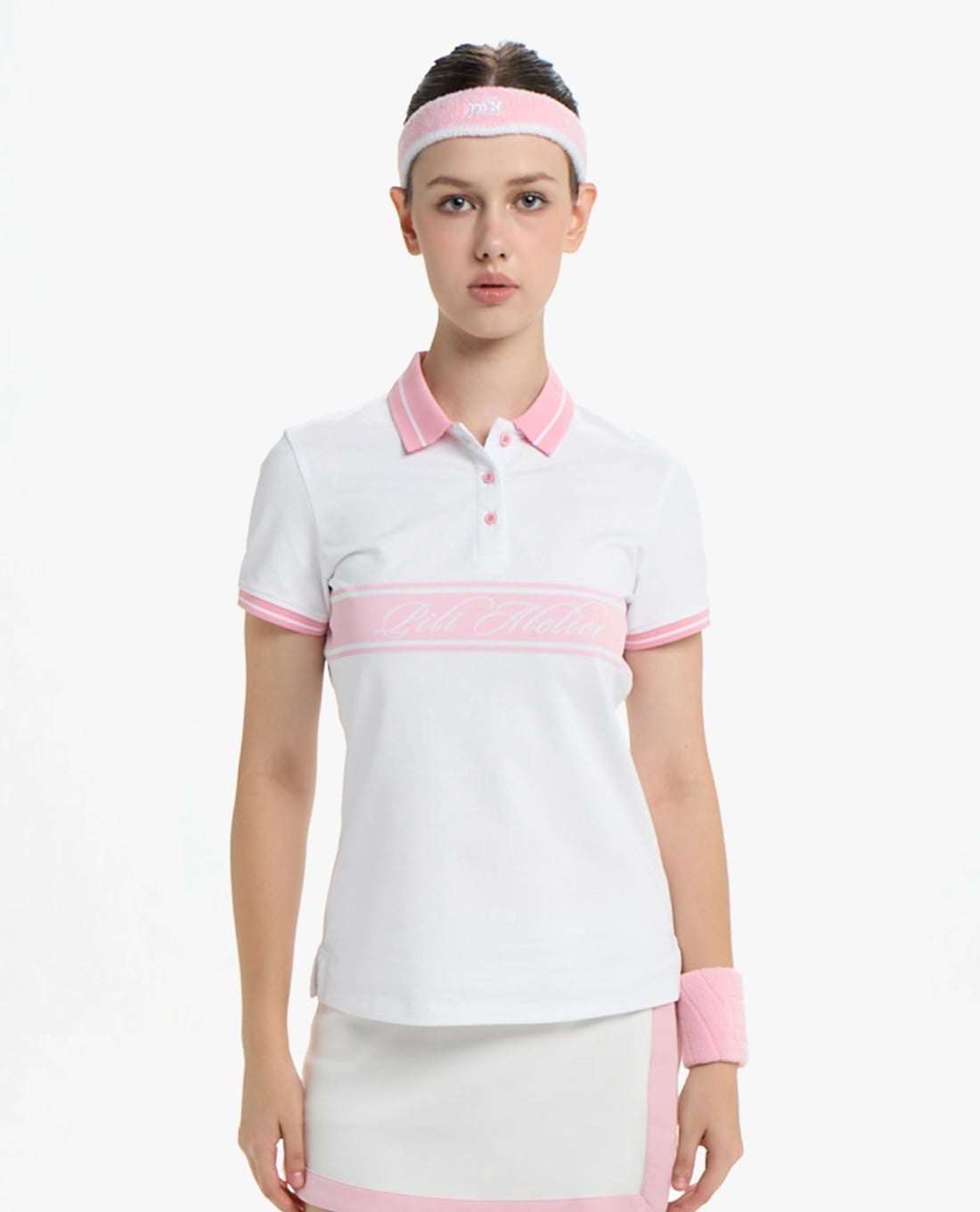 PILI - Áo polo nữ cổ bẻ tay ngắn phối viền