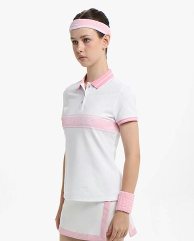  PILI - Áo polo nữ cổ bẻ tay ngắn phối viền 