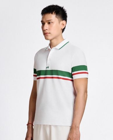  PILI - Áo polo nam cổ bẻ tay ngắn phối sọc 