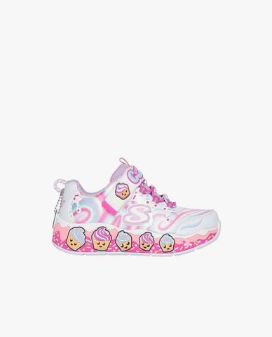  SKECHERS - Giày sneakers bé gái cổ thấp Flutter Heart Lights 