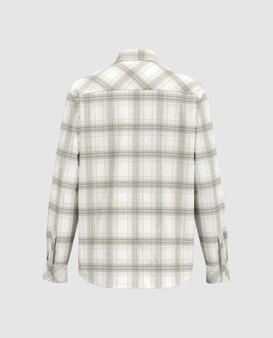  URBAN REVIVO - Áo sơ mi nam cổ bẻ tay dài họa tiết caro 